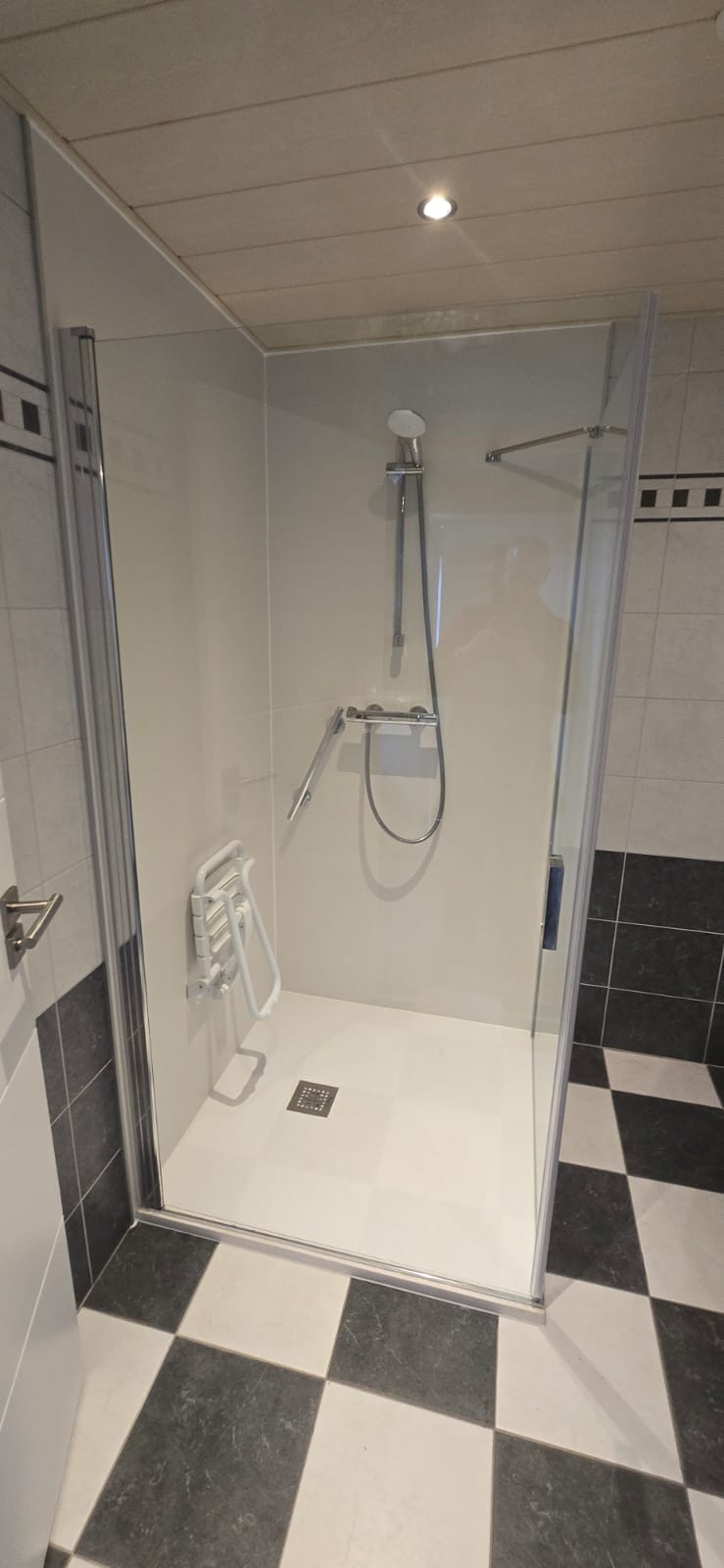 Veilige Douche met Douchebak - Extra Lage Instap